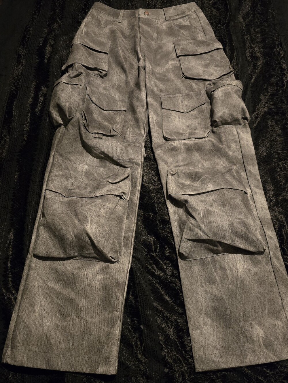 Fashion Nova Smokey Gray Multi-Pocket Cargo Pants